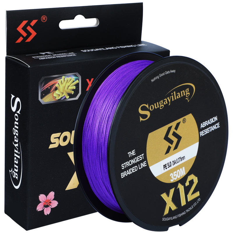 Linha de Pesca Multifilamento Sougayilang X12 Fios Trançados 150/350/550m