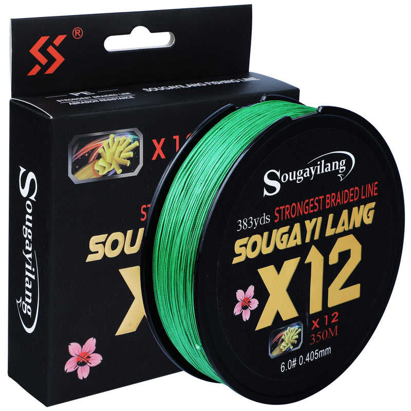 Linha de Pesca Multifilamento Sougayilang X12 Fios Trançados 150/350/550m