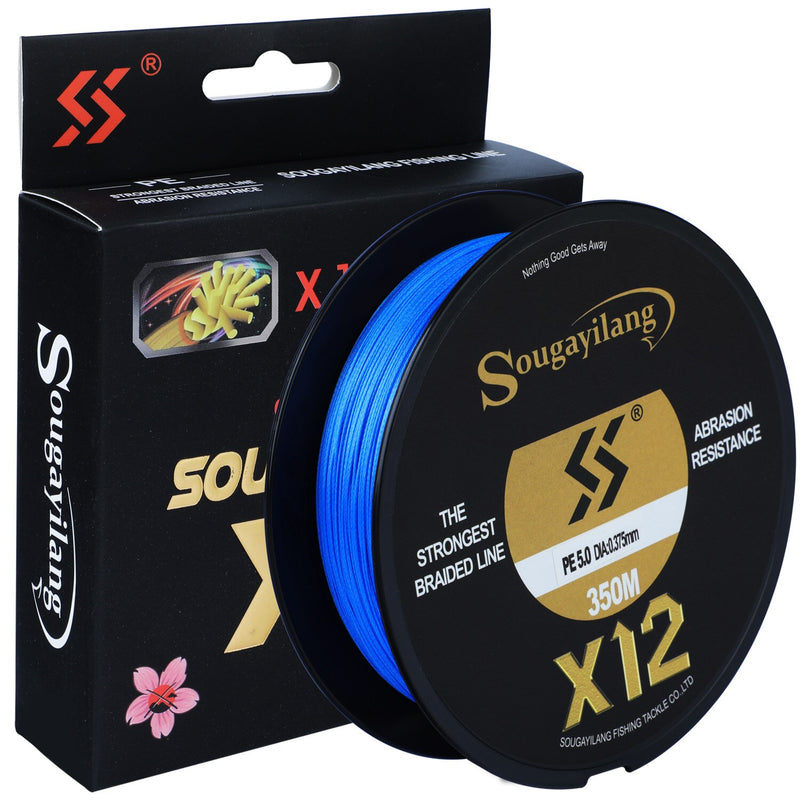 Linha de Pesca Multifilamento Sougayilang X12 Fios Trançados 150/350/550m