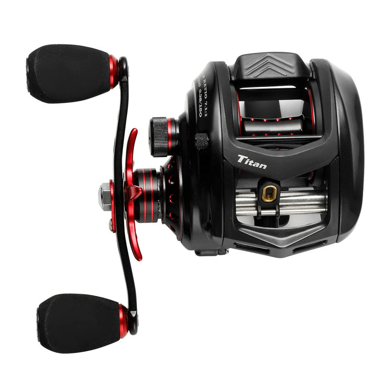 Carretilha Johncoo MT200 Titan Big Game Recolhimento 7.1:1 Drag 13kg 006 Minha Pesca Mão Esquerda 