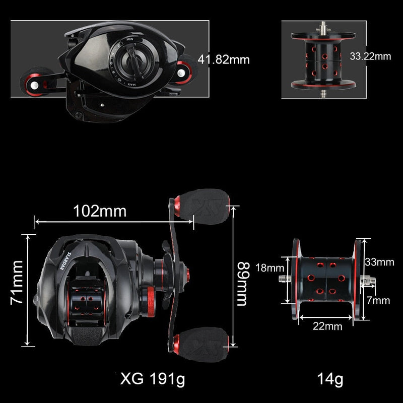 Carretilha SeaKnight Slardar XG Recolhimento 8.0:1 Drag 8kg 087 Minha Pesca 