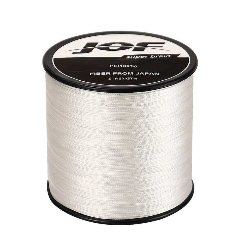 Linha de Pesca JOF Multifilamento 4 Fios Trançados 300m 063 Minha Pesca Branco 0.4 - 0.104mm (3.63kg) 