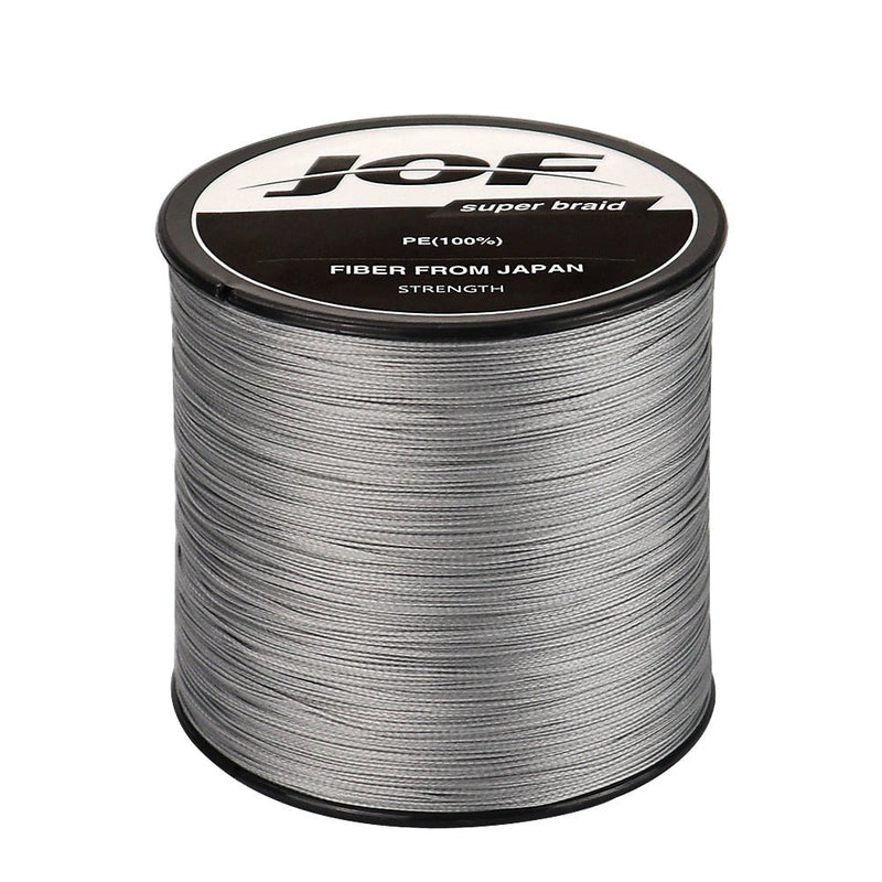 Linha de Pesca JOF Multifilamento 4 Fios Trançados 300m 063 Minha Pesca Cinza 0.4 - 0.104mm (3.63kg) 