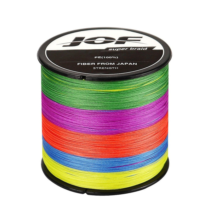 Linha de Pesca JOF Multifilamento 4 Fios Trançados 300m 063 Minha Pesca Colorido 0.4 - 0.104mm (3.63kg) 