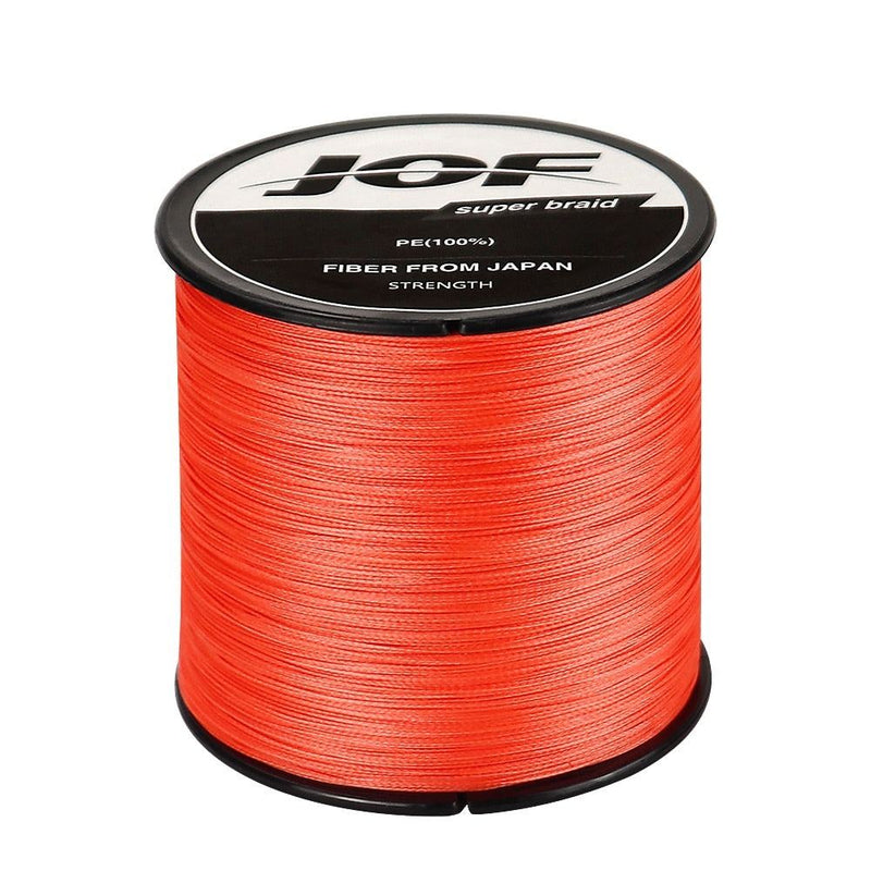 Linha de Pesca JOF Multifilamento 4 Fios Trançados 300m 063 Minha Pesca Laranja 0.4 - 0.104mm (3.63kg) 