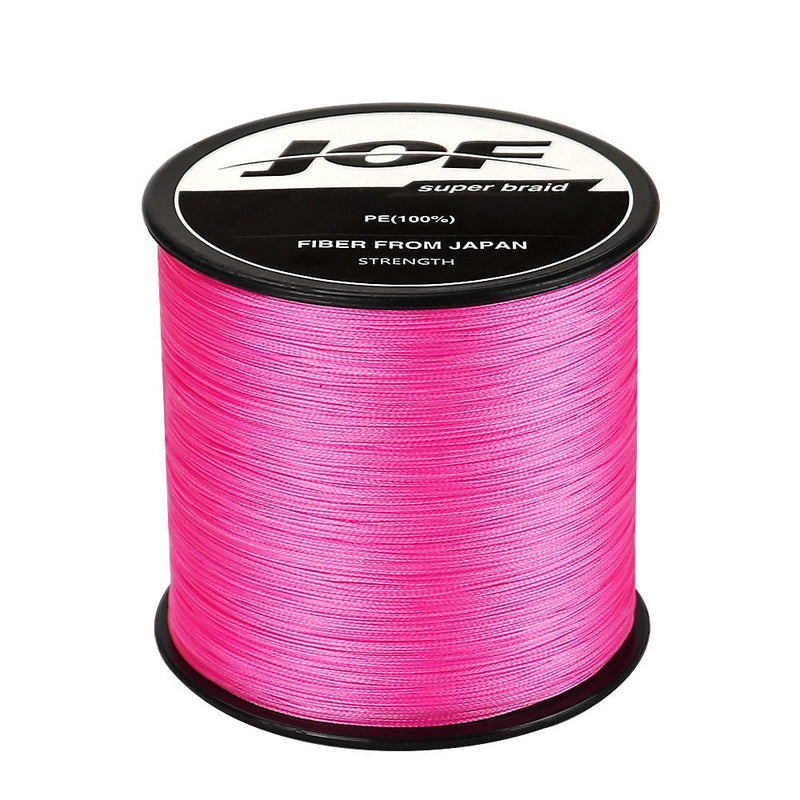 Linha de Pesca JOF Multifilamento 4 Fios Trançados 300m 063 Minha Pesca Rosa 0.4 - 0.104mm (3.63kg) 