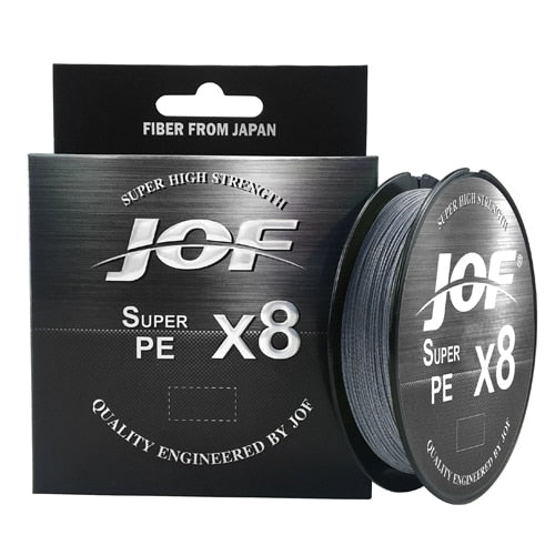 Linha de Pesca JOF Multifilamento 8 Fios Trançados 150m 064 Minha Pesca Cinza 1.0 - 0.16mm (9.1kg) 
