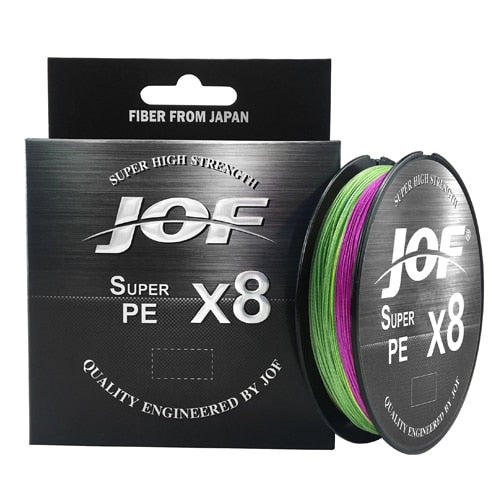 Linha de Pesca JOF Multifilamento 8 Fios Trançados 150m 064 Minha Pesca Colorido 1.0 - 0.16mm (9.1kg) 
