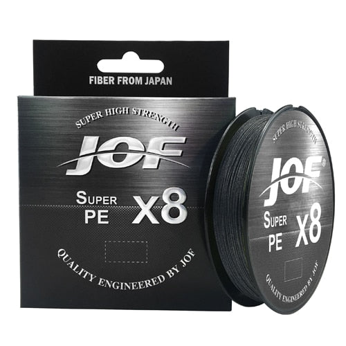 Linha de Pesca JOF Multifilamento 8 Fios Trançados 150m 064 Minha Pesca Preto 1.0 - 0.16mm (9.1kg) 