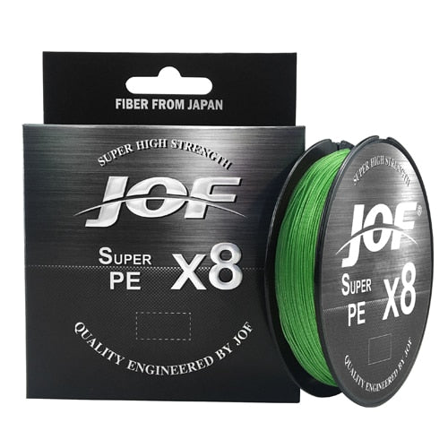 Linha de Pesca JOF Multifilamento 8 Fios Trançados 150m 064 Minha Pesca Verde 1.0 - 0.16mm (9.1kg) 