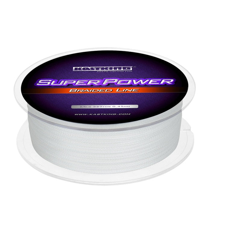 Linha de Pesca KastKing Multifilamento 4 Fios Trançados 300m 010 Minha Pesca Branco 0.09 (4.6kg) 