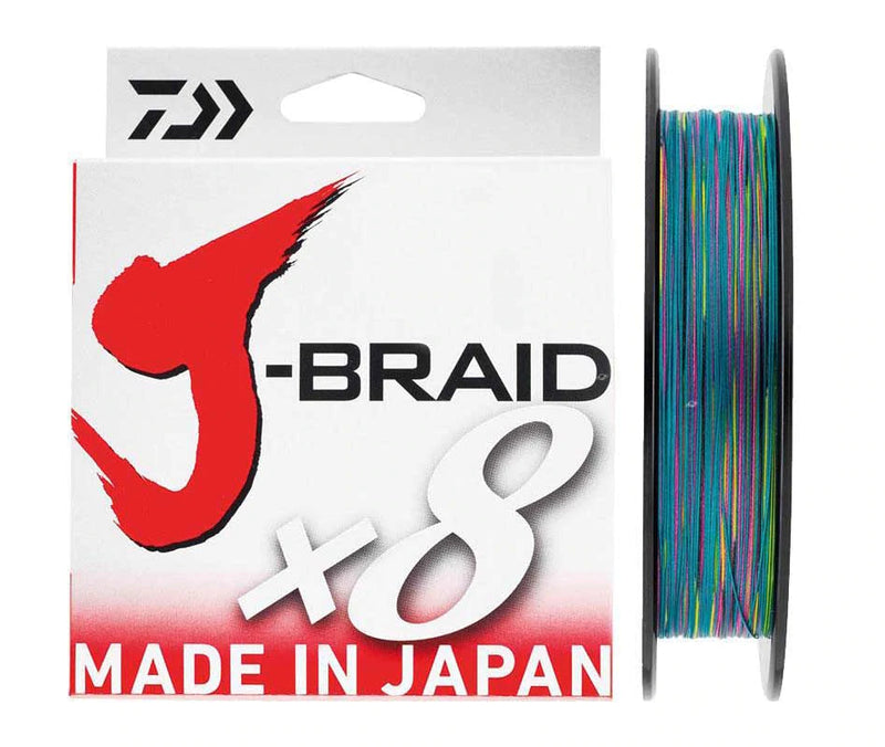 Linha de Pesca Multifilamento DAIWA J-Braid X8 300m 058 Minha Pesca Multicor 20lb/10kg - 0.16mm 