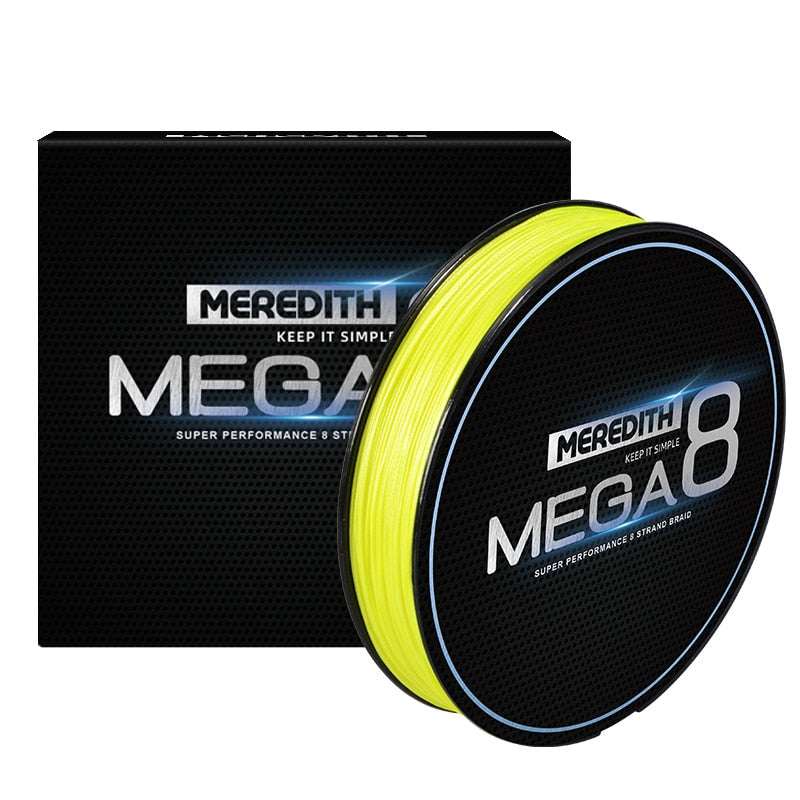 Linha de Pesca Multifilamento Meredith Premium 8 Fios Trançados 300m 062 Minha Pesca Amarelo 1.5 - 0.2mm (8.5kg) 