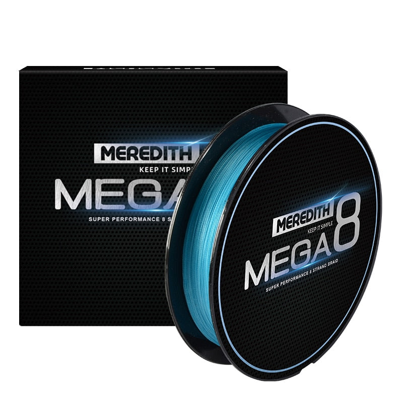 Linha de Pesca Multifilamento Meredith Premium 8 Fios Trançados 300m 062 Minha Pesca Azul 1.5 - 0.2mm (8.5kg) 