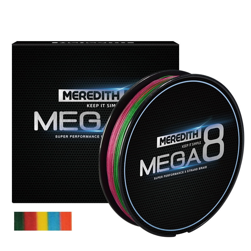 Linha de Pesca Multifilamento Meredith Premium 8 Fios Trançados 300m 062 Minha Pesca Colorido 1.5 - 0.2mm (8.5kg) 