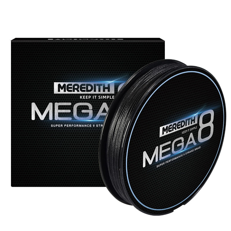 Linha de Pesca Multifilamento Meredith Premium 8 Fios Trançados 300m 062 Minha Pesca Preto 1.5 - 0.2mm (8.5kg) 