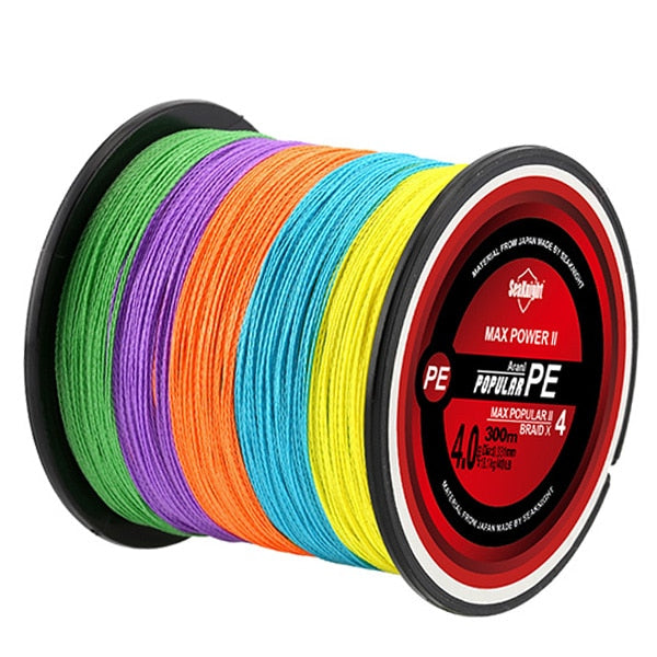 Linha de Pesca SeaKnight Multifilamento 4 Fios Trançados 300m 065 Minha Pesca Colorido 0.4 - 0.104mm (3.63kg) 