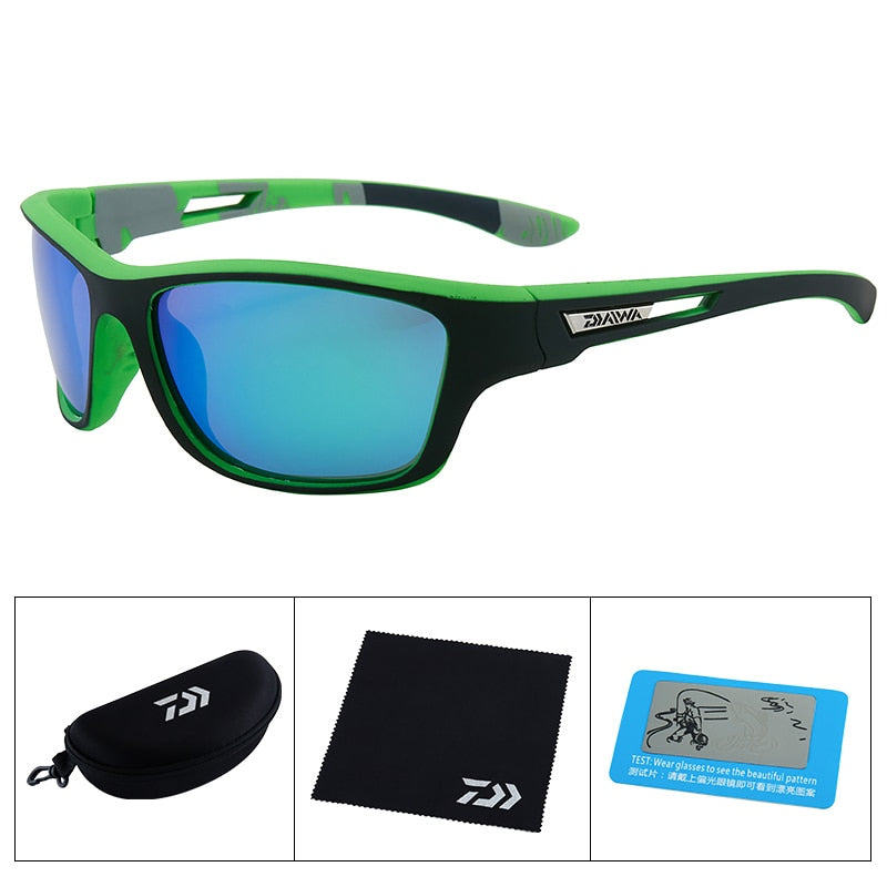 Óculos Polarizado Para Pesca DAIWA Provisor Completo 091 Minha Pesca Verde 
